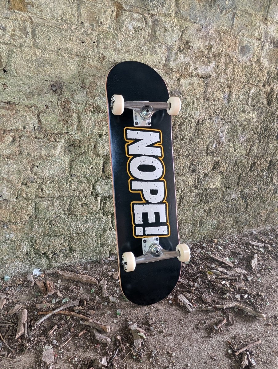 NOPE! Black Skate Deck