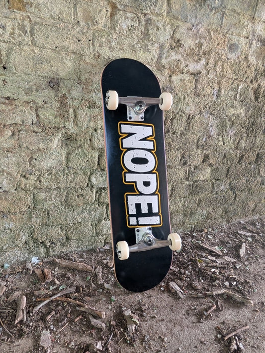 NOPE! Black Skate Deck