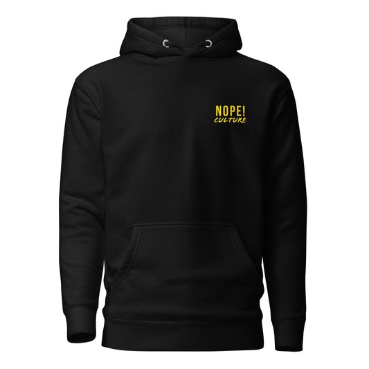 Black NOPE! Culture cotton hoodie