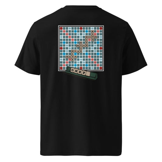NOPE! Culture scrabble tee. Back view