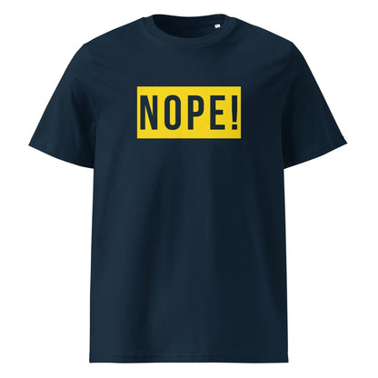 Blue T Shirt with large NOPE! logo