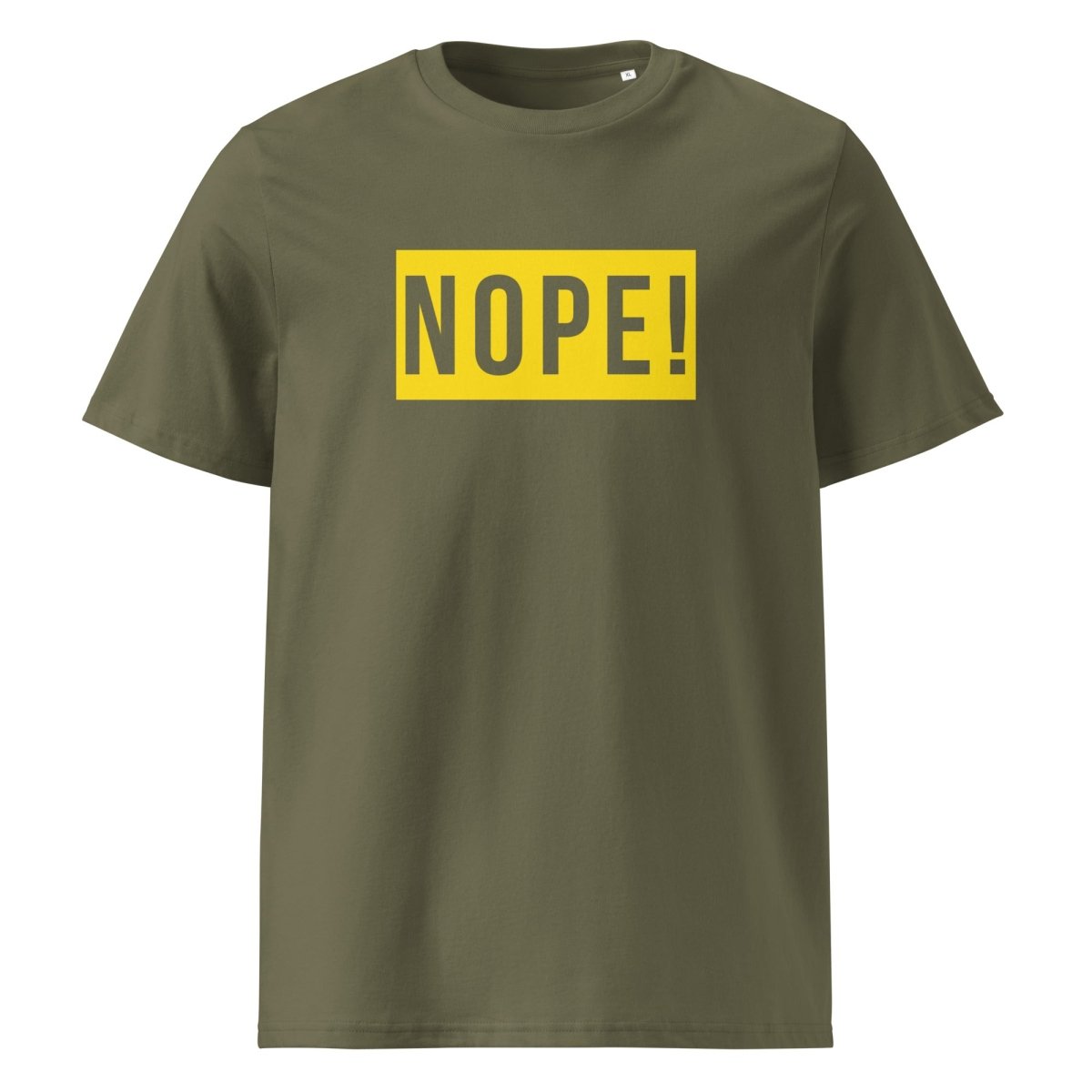 Green T Shirt with large NOPE! logo